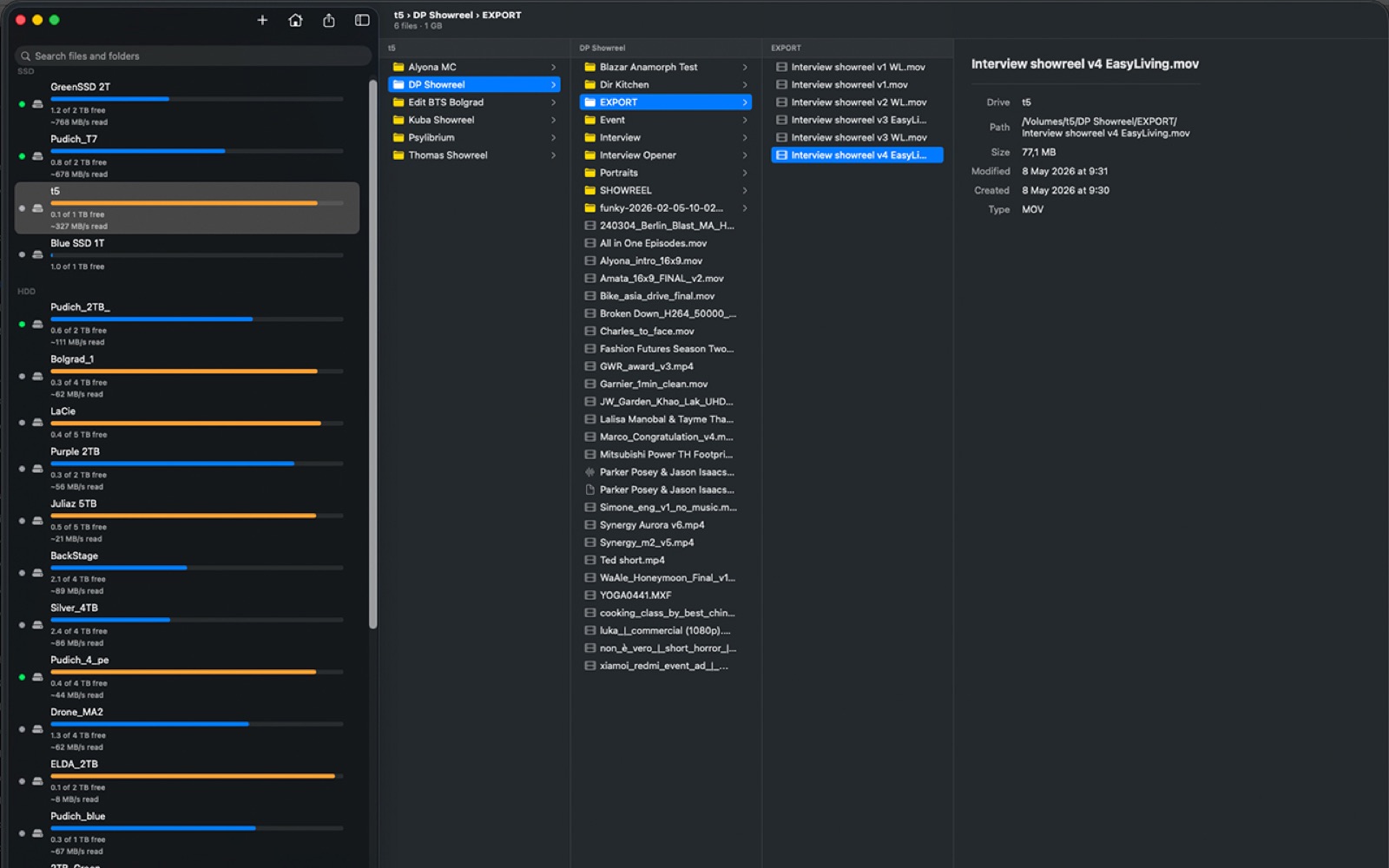 DriveShelf drive overview screenshot