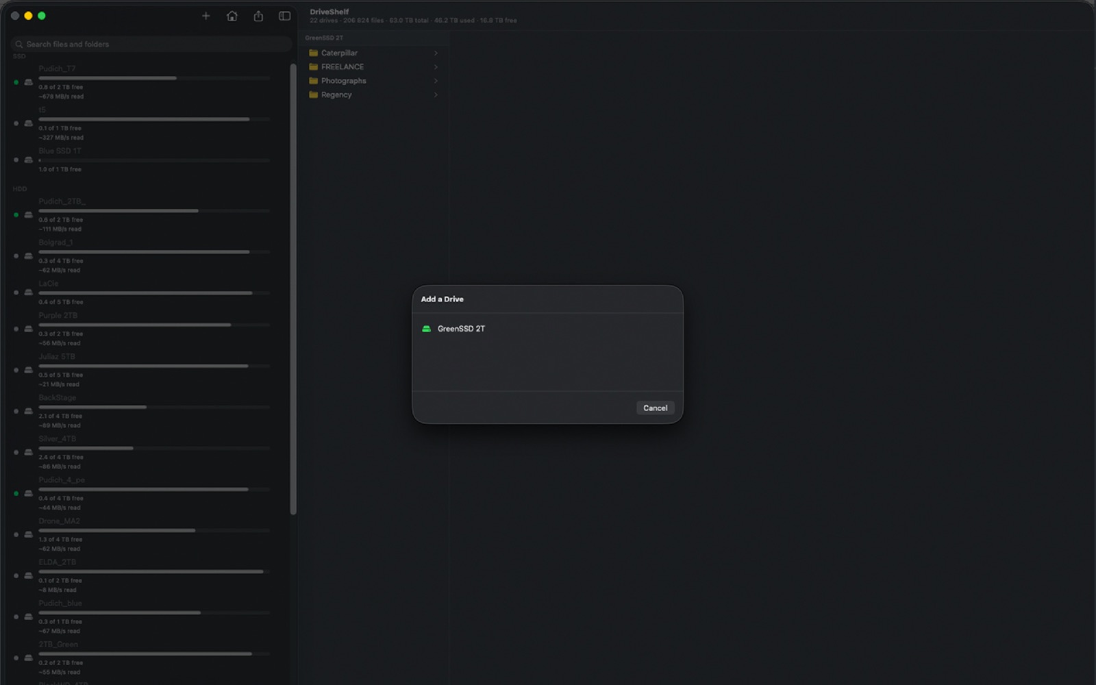 DriveShelf drive groups